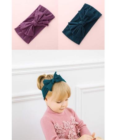 Newborn Baby Girl Headbands - 5pcs-D Baby Essentials for Girls | Soft Cute Hair Bows - Buy Online on GoSupps.com