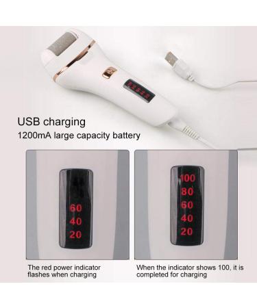 Electric Foot File - Portable Waterproof USB Foot Care with 3 Grinding Heads for Hard Cracked and Dry Skin - Ideal for Pumice Treatment - Buy Online on GoSupps.com