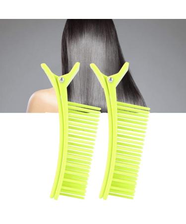 2pcs Hair Styling Clips - Non-slip Matte Handle, ABS Splint, Fluorescent Green - Buy Online on GoSupps.com