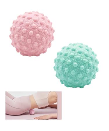 2 pieces foot massage balls set foot massage ball foot massage foot massage plantar fasciitis massage massage massage foot massage (pink + green)
