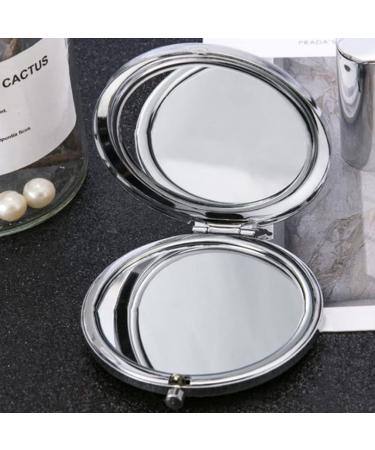 Beaupretty Round Compact Mirror with Rhinestone Red Lips and High Heels Design - Portable Mini Makeup Mirror for Women and Girls - Buy Online on GoSupps.com