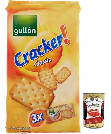 Italian Gourmet E.R. Gull n Cracker Classic savory biscuits snacks 300 g pack each pack contains 3 packs of 100 g + Polpa di Pomodoro 400 g