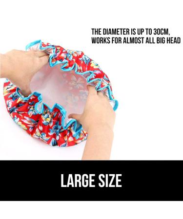 Lakifmo Luxury Satin Shower Hood for Women & Kids - 4 Pack Waterproof Elastic Caps for Spa & Salon - Multi-Colored Reusable Shower Caps - Buy Online on GoSupps.com