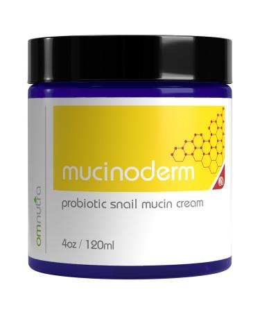 Mucinoderm Snail Mucin Moisturizer - 4OZ Organic Based Probiotic Korean Skin Care Moisturizer Intense Care Snail Rescue Cream Slug Mucin Skincare Snail Mucin Serum for Dry Skin Microbiome