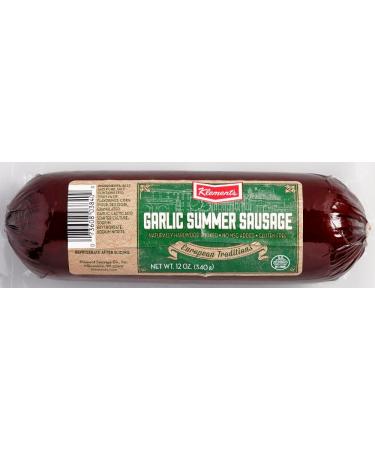 Klement's Summer Sausage, Garlic, 12 Ounce