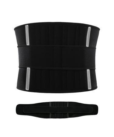 Lumbar Support Belt - Adjustable Back Support Belt Lower Back Support - Multipurpose Waist Supports Workout Back Brace for Outdoor Activities Black XL