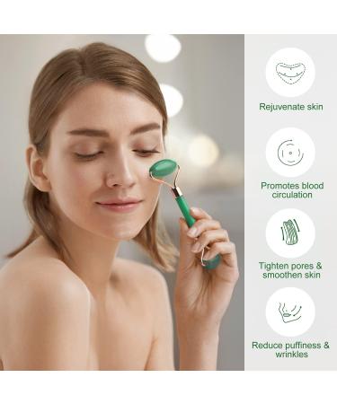 Premium Jade Roller & Gua Sha Set - Refresh Your Skin | International Shipping Available - Buy Online on GoSupps.com