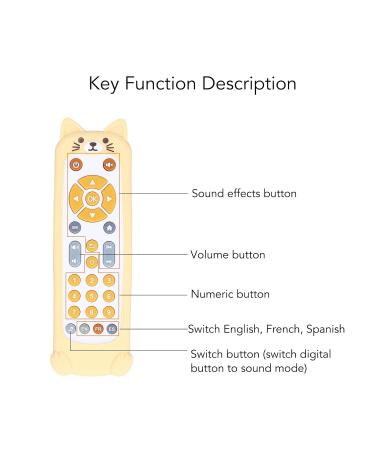 Buy Simulation Baby Remote Control Toys - Educational Musical Toddler TV Remotes for Learning | Cat Cover & White Design - Buy Online on GoSupps.com