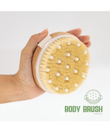 AIFEIVICO Wood Therapy Massage Tools & Dry Brush 2 Kit for Anti Cellulite Lymphatic Drainage | Body Brush, Massage Paddle, Gua Sha | Maderotherapy Set - Buy Online on GoSupps.com