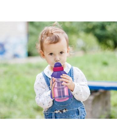 4-Pack Kids Water Bottles 13oz - Spill Proof Straw Sippy Cups with Flip Top Lid - Bulk Reusable & BPA-Free - Ideal for School, Trips, Daycares - Cute Toddler Design - Multi-color - Buy Online on GoSupps.com