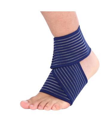 Aramox Ankle Brace - Elastic Compression Support for Achilles Tendonitis Recovery (Blue) - International Shipping Available - Buy Online on GoSupps.com
