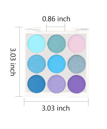 AMY'S DIARY Blue Eyeshadow Palette Blue Purple Matte eye shadow makeup 9 colors Blue Purple Matte Eyeshadow Long Lasting Colorful Eye Shadow Plattet for Women (03) 3 - Buy Online on GoSupps.com