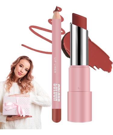 Moisturizing Lip Balm Waterproof Moisturizing Lipstick Long Lasting Waterproof Nonsticky Matte Balm for Winter Care Daily Makeup 02 - Buy Online on GoSupps.com