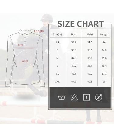 Women's Long Sleeve Black Equestrian Horse Riding Shirt with Pockets - Size Medium - Buy Online on GoSupps.com