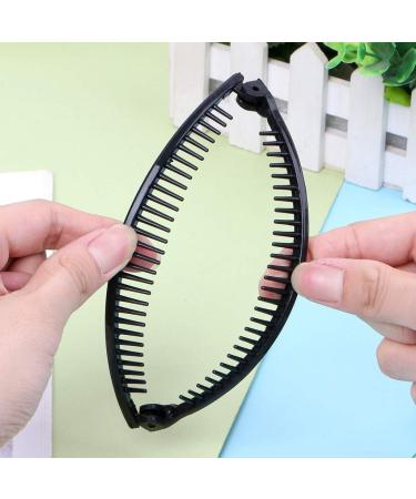 Buy Niumanery 2 Pcs Set Fashion Banana Hair Clip - Black & White Ponytail Holders - Stylish Hairgrips for Effortless Updos - Buy Online on GoSupps.com