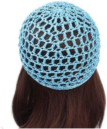 Handmade Women's Mesh Crochet Hair Net in Black - Sleep Cap Head Scarf Bonnet Snood Cover - Buy Online on GoSupps.com