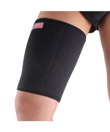 ShuoXin Sports Badminton Thigh Brace Support Wrap - Elastic & Stretchy - Black - International Shipping Available - Buy Online on GoSupps.com