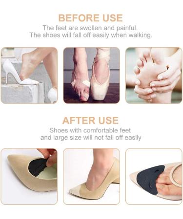 Adjustable Toe Filler Inserts - 4 Pairs for Women Men Unisex Shoes | Reusable Shoe Filler for Too Big Shoes - Black + Beige - Buy Online on GoSupps.com