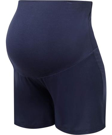 Amorbella Maternity Yoga Shorts XL Navy Blue | Pregnancy Lounge Wear Pants - Buy Online on GoSupps.com