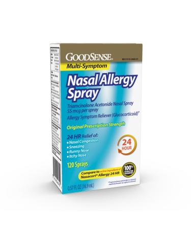 GoodSense Multi-Symptom Nasal Allergy Spray Triamcinolone Acetonide Nasal Allergy Spray 55 mcg per spray 0.57 Fluid Ounces