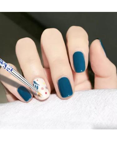 3 Piece Acrylic Nail Brush Set - Blue Professional Nail Art Liner & Detail Brushes for UV Gel & Acrylic Manicure - Buy Online on GoSupps.com