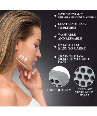 Akjaxqu 6-Piece Jawline Trainer | Silicone Jaw & Facial Muscle Trainer for Men & Women | Tone & Define Your Face - Buy Online on GoSupps.com