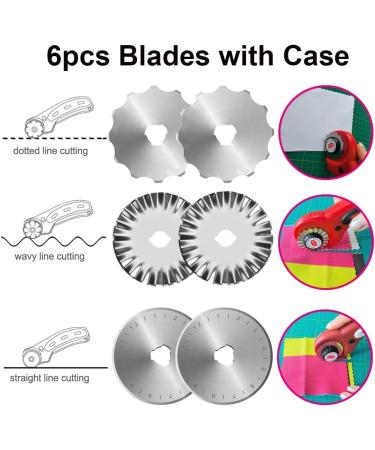 Fabric Cutting Blades Refill - 28/45/60mm SKS-7 Blades for Quilting, Scrapbooking, Sewing - Fits Fiskars, OLFA, Martelli, Dremel, Truecut, DAFA - Red Color - Buy Online on GoSupps.com