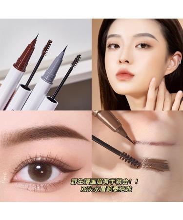 Liquid Brow Pencil - 2-in-1 Extra Fine & Tinted Gel for All-Day Hold Definition & Sculpting | Multi-Purpose Brow Brush (02 - Buy Online on GoSupps.com