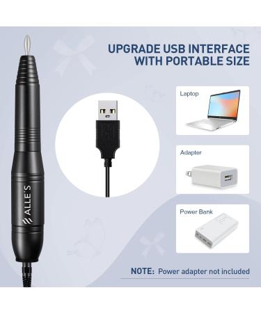 Electric Nail File 20000rpm Nail Drill for Acrylic Nails Gel Portable Manicure Pedicure Nail Drill Kit with Sanding Bands and Nail Drill Bits(Balck) 31 Count (Pack of 1) - Buy Online on GoSupps.com