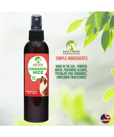 Pet Cologne for Dogs | Cinnamon Nice Bath & Brush Therapies 4.5 oz | Long-Lasting Odor Eliminator | Cruelty-Free, Paraben-Free, Biodegradable & Non-Toxic | Made in USA - Buy Online on GoSupps.com