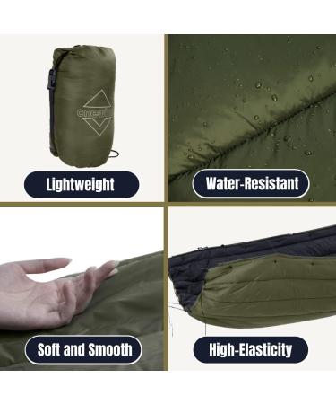 Onewind Hammock Underquilt - Full Length Lightweight Quilt for Camping, Hiking, Backpacking - Polyester Insulation, OD Green - Buy Online on GoSupps.com