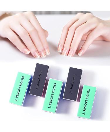 ExceLife 6 Pcs Nail Buffer Block 4 Way Mini Nail File Sanding Sponge Shine Grinding Polishing Manicure Tool for Salon Nail Art DIY - Buy Online on GoSupps.com