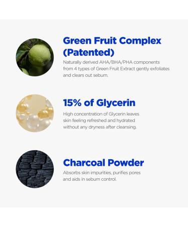 ROVECTIN Pore Tightening Cleansing Foam | Green Papaya Charcoal & AHA/BHA/PHA | Vegan Cleanser for Oily Dull Skin | 150 ml - Buy Online on GoSupps.com