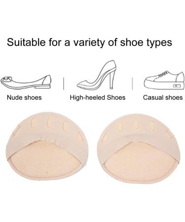 Foot Cushion & Pointe Shoe Toe Pads - 2 Pairs Skin Color High Heeled Shoe Forefoot Pads for Pain Relief & Comfort - Buy Online on GoSupps.com