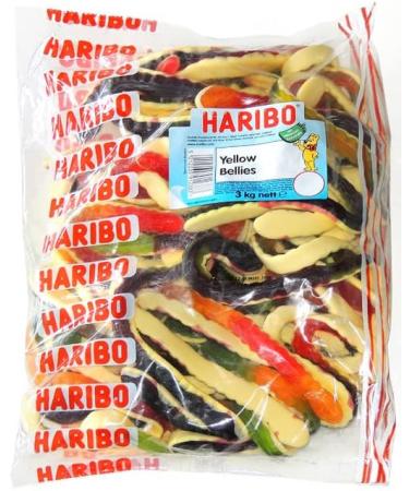 Haribo Sweets Pick n Mix Sizes 500g - 3kg Bulk Sweets - Perfect for Parties and Celebrations - Delicious Gummy Sweets (Yellow Bellies 500g) - Buy Online on GoSupps.com
