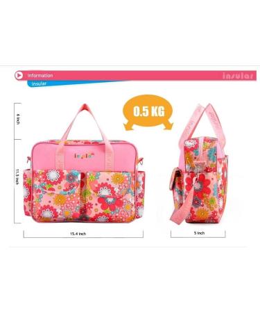 Kamay's Waterproof Mummy Diaper Bag with Changing Mat - Red Daisy - Buy Online on GoSupps.com