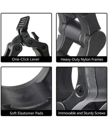 Tioamy Dumbbell Closures & Barbell Collars - Olympic Weightlifting Clamps (50mm) - Gym Equipment - 1 Pair Black - Buy Online on GoSupps.com