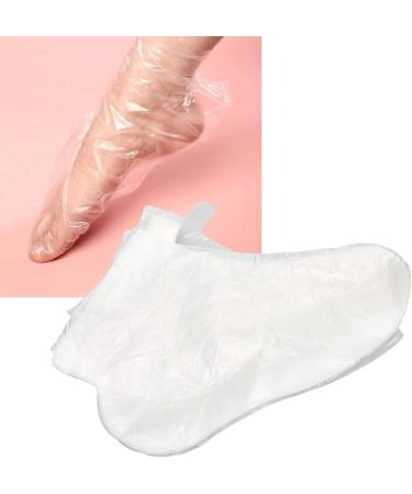 ZJchao Pack of 200 Large Disposable Clear Plastic Foot Spa Slippers Moisturizing and Softening Feet with Paraffin Wax - Buy Online on GoSupps.com