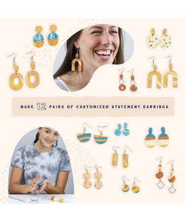Doodle Hog Polymer Clay Earring Making Kit - DIY 12 Unique Earrings | Jewelry Making Supplies & Tools for Teens, Adults, and Kids 8-12 | Perfect Gift for Creative Crafters - Buy Online on GoSupps.com