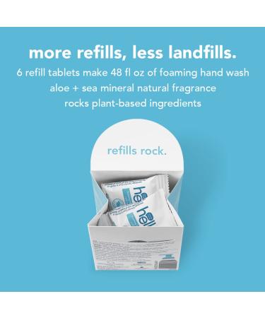 Hello Foaming Hand Soap Tablets with Aloe & Sea Minerals Fragrance - Plant Based Ingredients, No Harsh Preservatives - 6 Pack (0.31 oz Each) - Aloe Vera - 6 Count - Buy Online on GoSupps.com