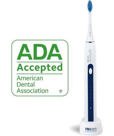 PRO-SYS VarioSonic Rechargeable Electric Toothbrush | Smart Sonic 25 Cleaning Modes | ADA Accepted | Timer, 5 Speeds, Travel Case | 5 Dupont Brush Heads - Buy Online on GoSupps.com
