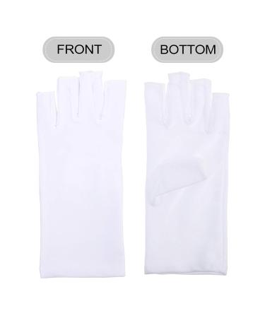 Minkissy UV Nail Lamp Gloves | Manicure Protection & Gel Nail Care | White UV Protection Gloves for Gel Nail Lamp - Buy Online on GoSupps.com