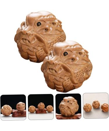 Toyandona 2-in-1 Physical Balls & Chinese Meditation Tools - Kendama Wooden Dragon & Phoenix Mahogany Hand Exercise Device - Buy Online on GoSupps.com