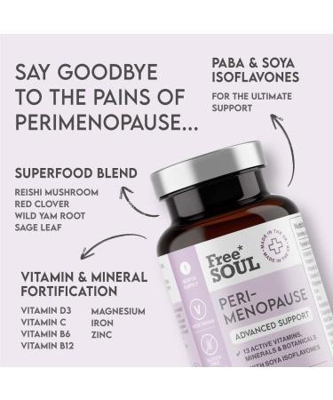 Perimenopause Supplements for Women | High Strength Support | 1 Month Supply | Advanced Single Serve Capsules | 13 Active Ingredients by Free Soul - Buy Online on GoSupps.com