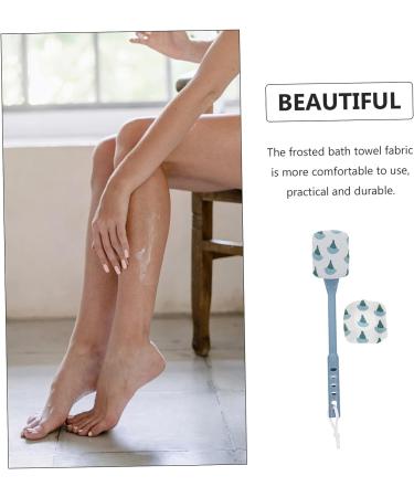 Healvian Bath Brush Scrubber - Household Shower Back Exfoliator with Handle - Blue Abs Body Cleaning Accessory - Buy Online on GoSupps.com