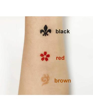 Charmark Temporary Tattoo Kit - 84 Stencils, 4 Bottles - Full Painting Kit - Buy Online on GoSupps.com
