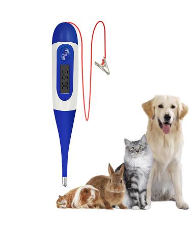 Pet Thermometer Digital Veterinary Thermometer Waterproof Digital Thermometer for Pets Pet Thermometer with Reminder Function Thermometer for Dogs Cats Horse Cattle Pigs Sheep