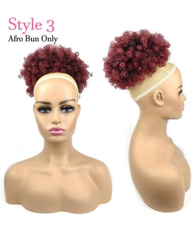 Afro Puff Drawstring Ponytail with Bangs Pineapple Updo Hair for Black Women Short Kinky Curly Ponytail Bun with 2 Bangs(#1B/BUG) 1 ponytail+ 2 bangs T1B/BUG - Buy Online on GoSupps.com