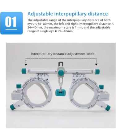 Cicolo Universal Optical Test Frame PD 48-80 mm | Adjustable Titanium Eye Test Glasses for Optometry - Buy Online on GoSupps.com
