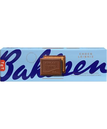 Italian Gourmet E.R. Bahlsen Choco Leibniz Latte Pack of 12 crispy cocoa biscuits covered with milk chocolate bars 125g + Polpa Italian Gourmet 400g